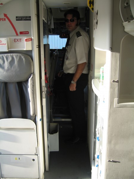 Berck in his plane