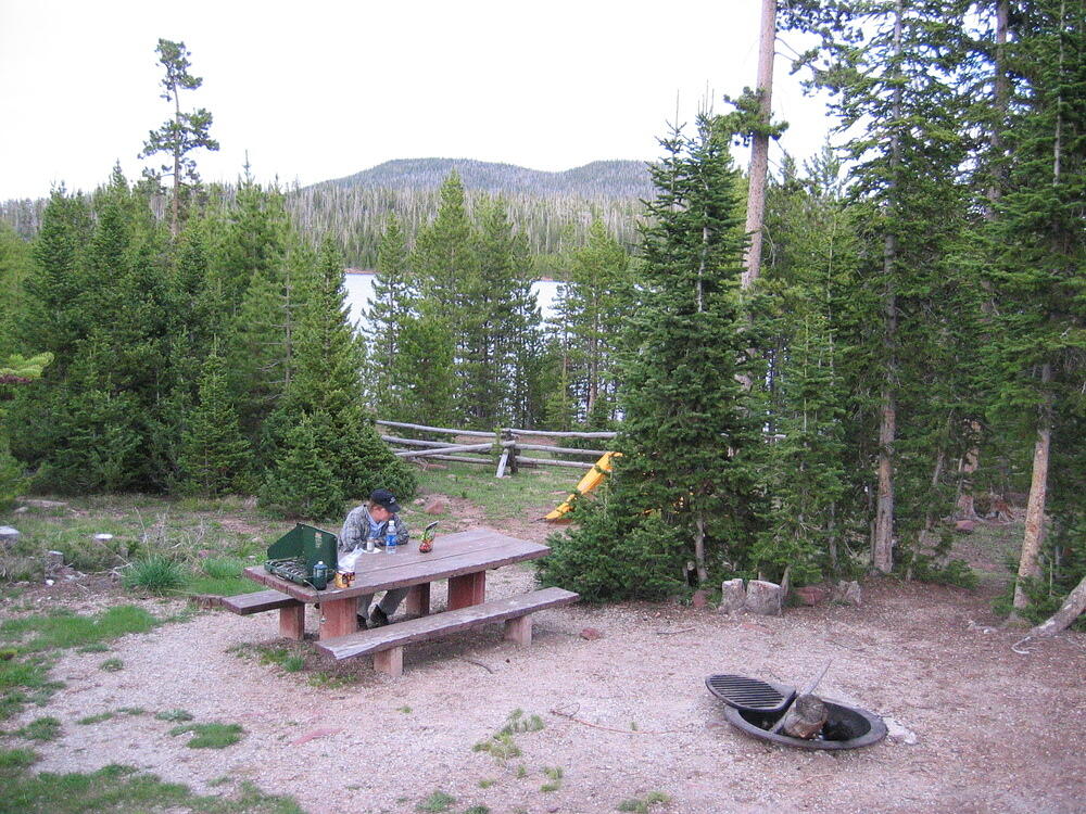 Campsite, night 1, eastern end of the Uinta Mountains
