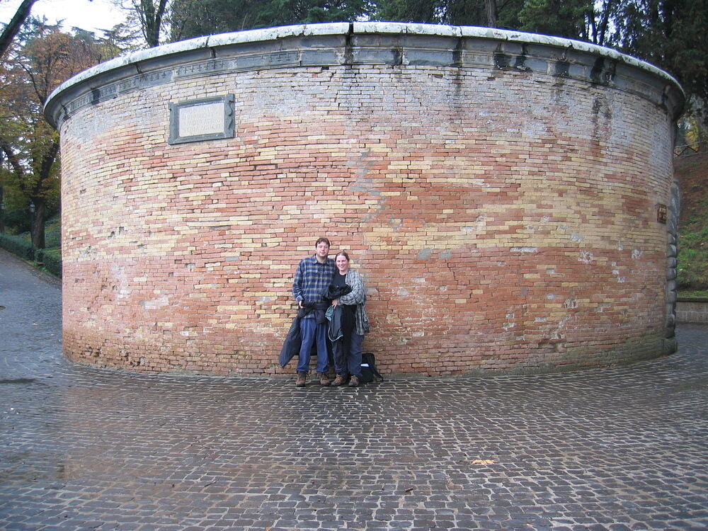 Berck and Jonah in front of St. Patrick's Well