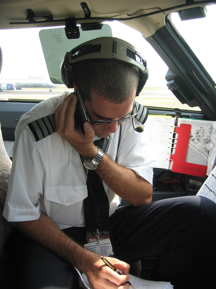 Captain talking to dispatcher