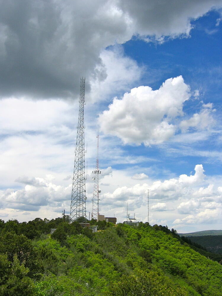 Antennas at the top