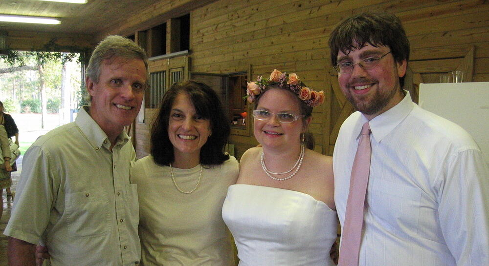 Jim and Mary Mather with Bride and Groom