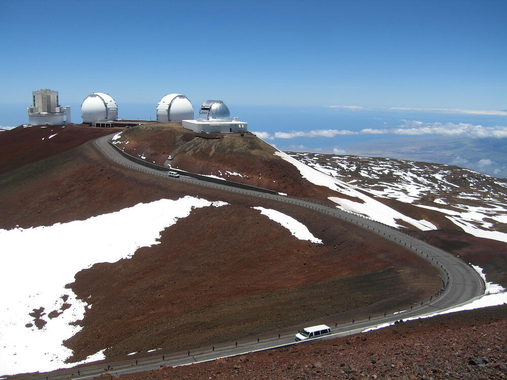 Paved Road at the top of Mauna Kea