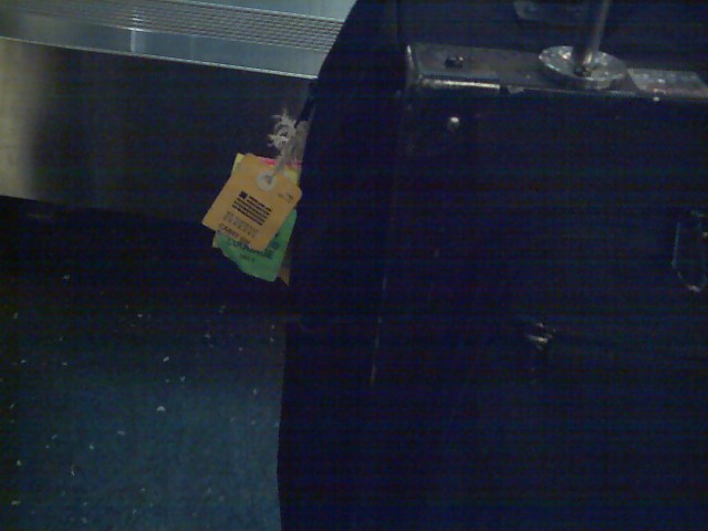 Tags on my work luggage.