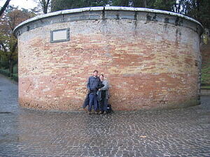Berck and Jonah in front of St. Patrick's Well