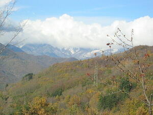 We turned a corner and saw snow covered Apennines