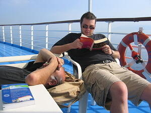 not much to do on ferry except relax