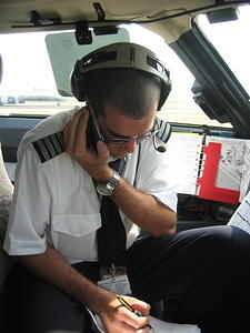 Captain talking to dispatcher