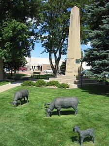 Obelisk with Sheep
