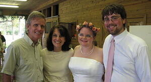 Jim and Mary Mather with Bride and Groom