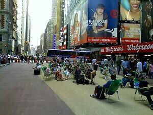 Fake Beach in Time's Square