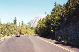 Miata at Glacier National Park