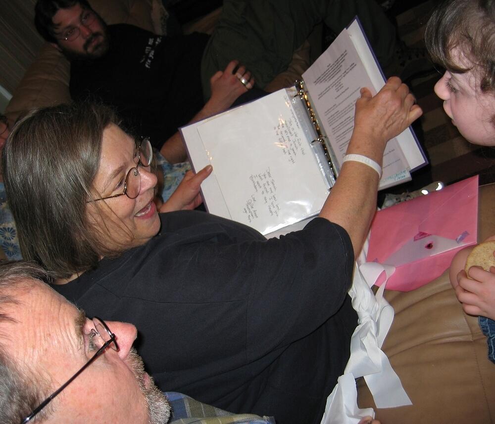 Showing off the book