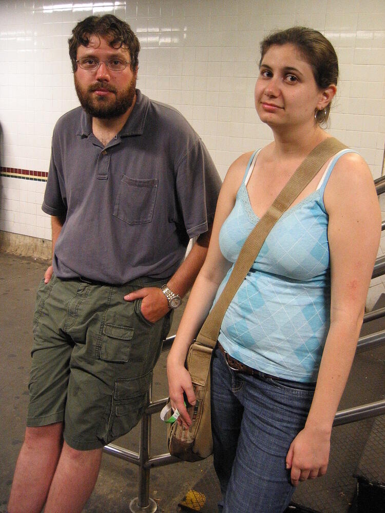 tired and waiting for the train