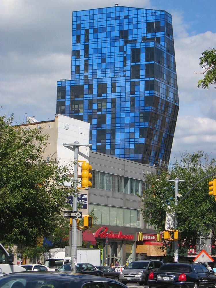 pretty blue building