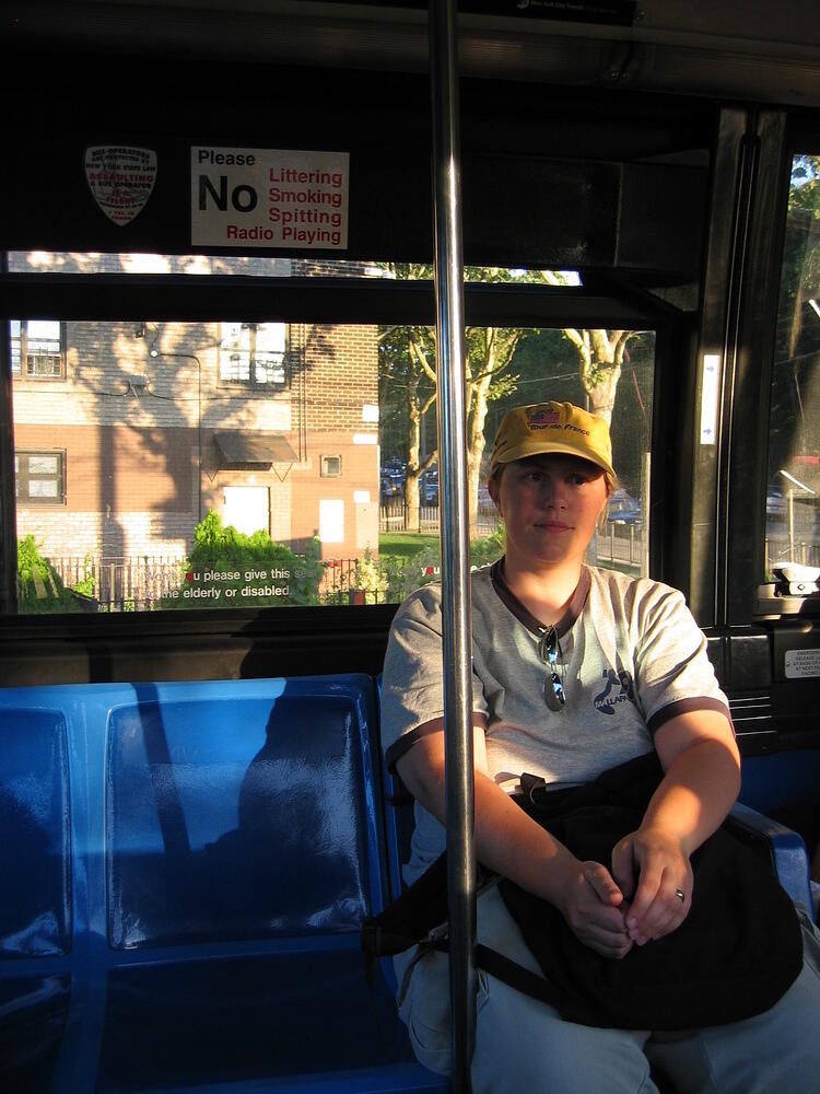 Taking the bus deep inland on Staton Island for mozzarella sticks