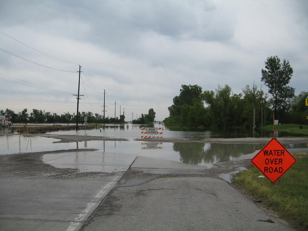 Puddle 20 miles west of the Mississippi