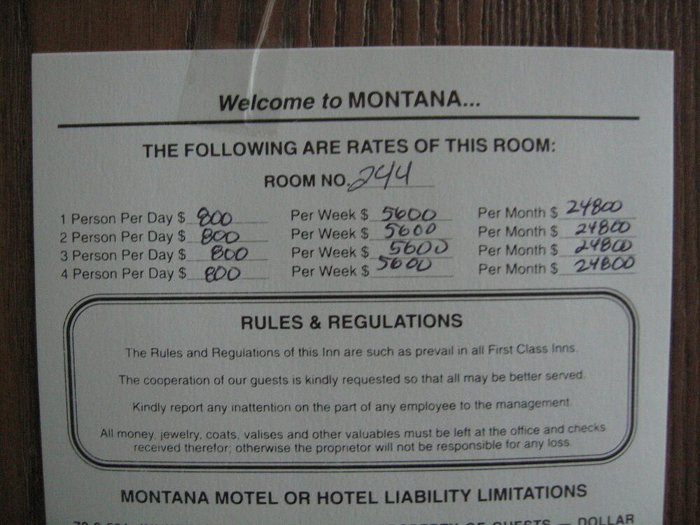 $800 max for an Econolodge