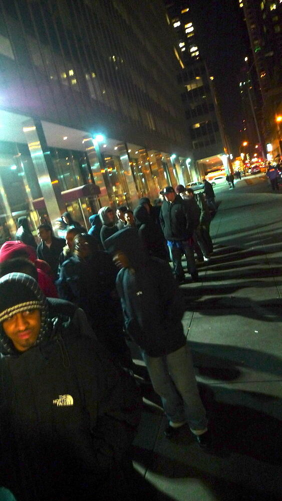 Line at 1 a.m. for Halal Cart