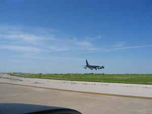 KC-135 about to touch down