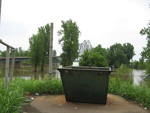 Ohio River Bridge and Dumpster: Cairo, Illinois