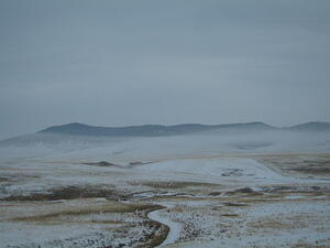 Fog/Mountains/Snow