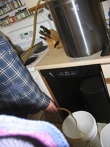 Racking from Boil Kettle to Primary Fermenter