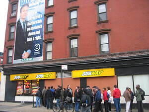 Not in line for the Subway