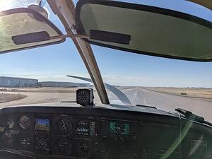 Departing Meadow Lake Airport, Peyton, CO